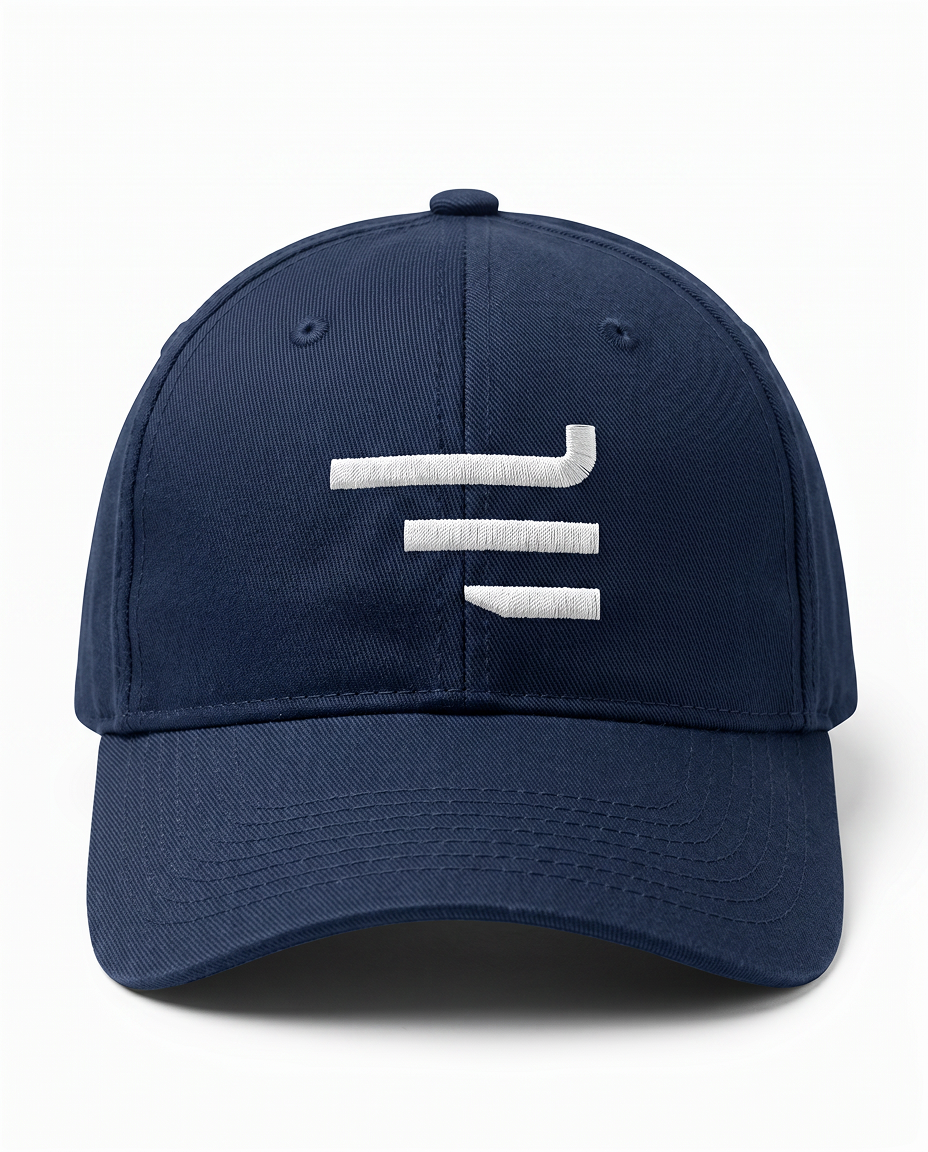 Gorra azul marino con isotipo bordado